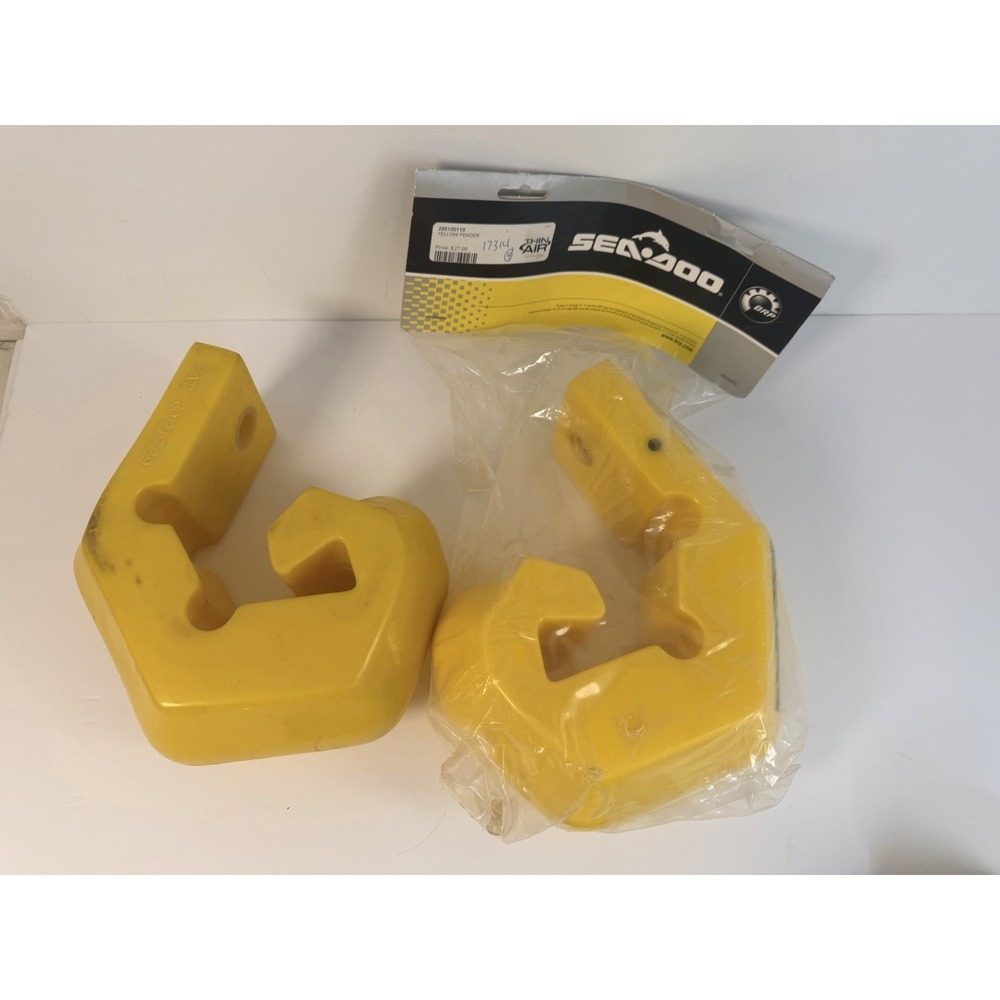 Sea Doo Watercraft Yellow Fender Bumper Set of 2 295100110 OEM BRP